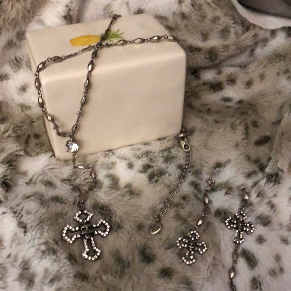 Betsey JohnsonBlack Label RosaryNecklace &Earrings